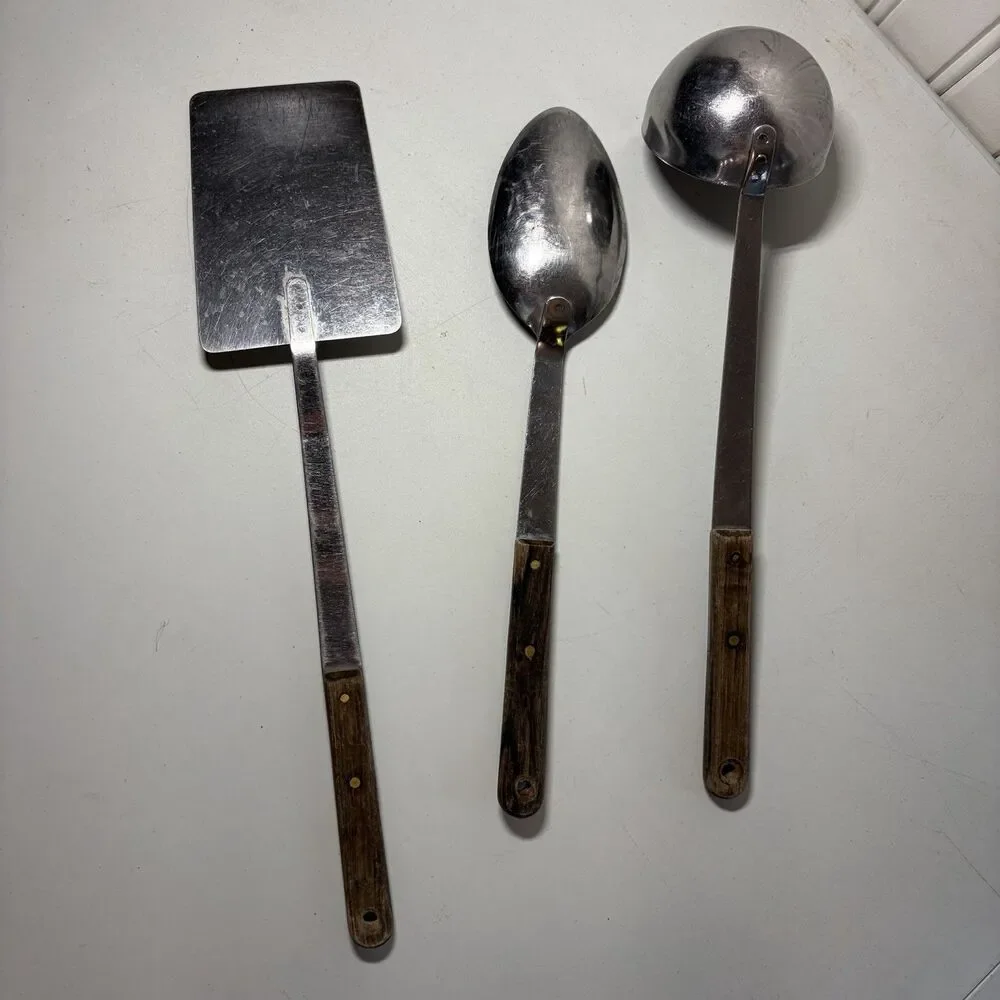 VTG Marcrest Stainless Steel Wooden Handle Kitchen Utensils Made in USA